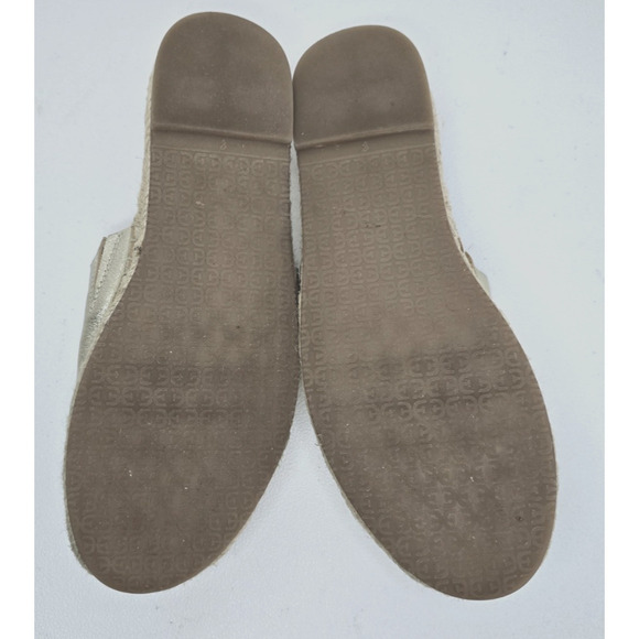 SAM EDELMAN ANDY GOLD LEATHER SANDALS ESPADRILLES SIZE 8 M - Picture 7 of 8